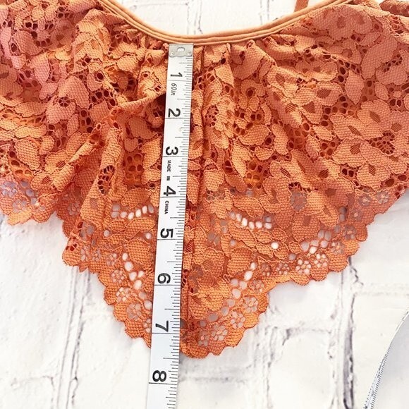 Victoria’s Secret Rust Orange Lace Ruffle Body by Victoria Bralette L - Picture 10 of 11